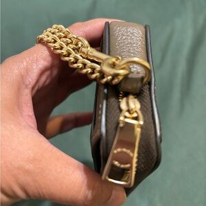 Coach Zip Card Wallet (Dark Stone)